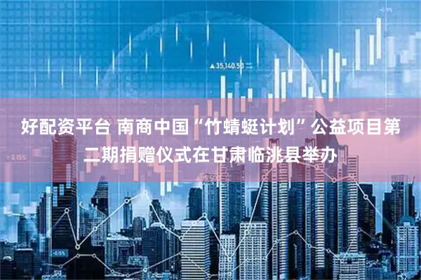 好配资平台 南商中国“竹蜻蜓计划”公益项目第二期捐赠仪式在甘肃临洮县举办