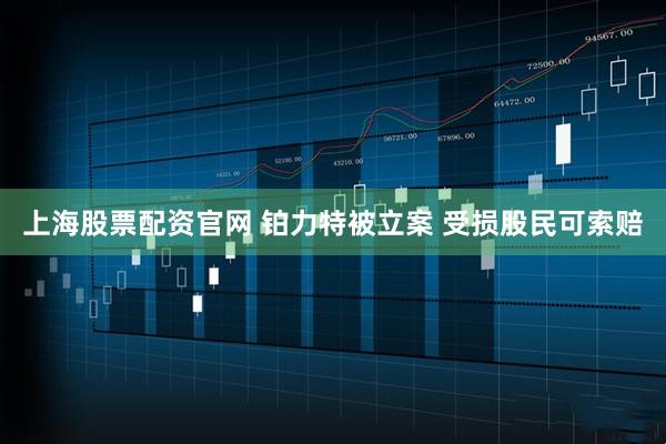 上海股票配资官网 铂力特被立案 受损股民可索赔